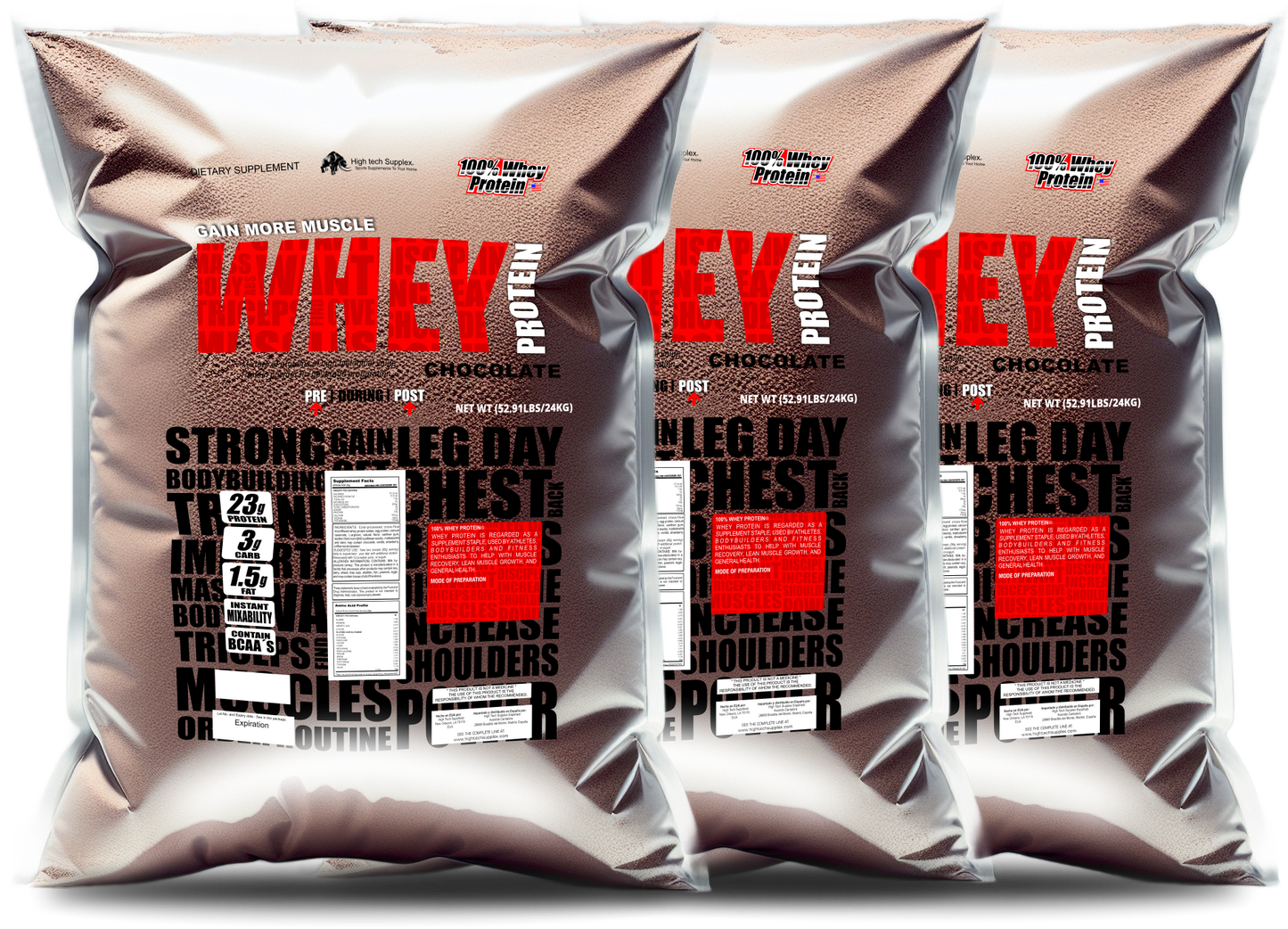 3 Whey Protein 24 kg con el 20% de descuento aplicado